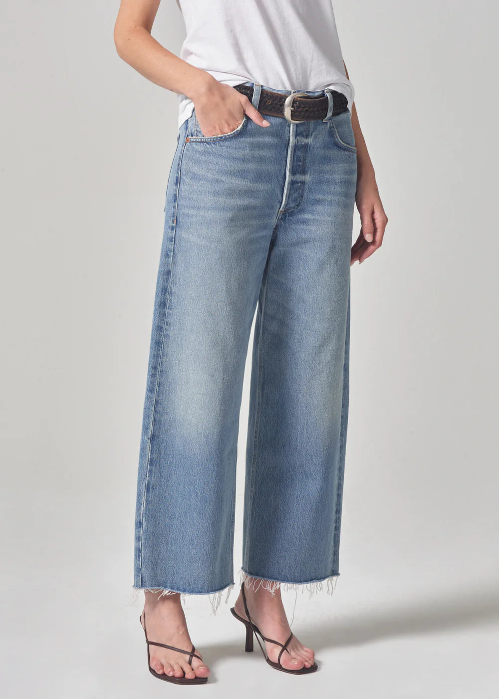 Ayla Raw Hem Crop Jean