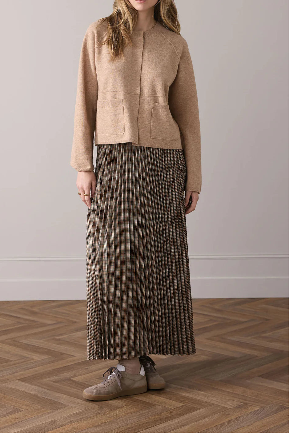 Plaid Pleated Skirt