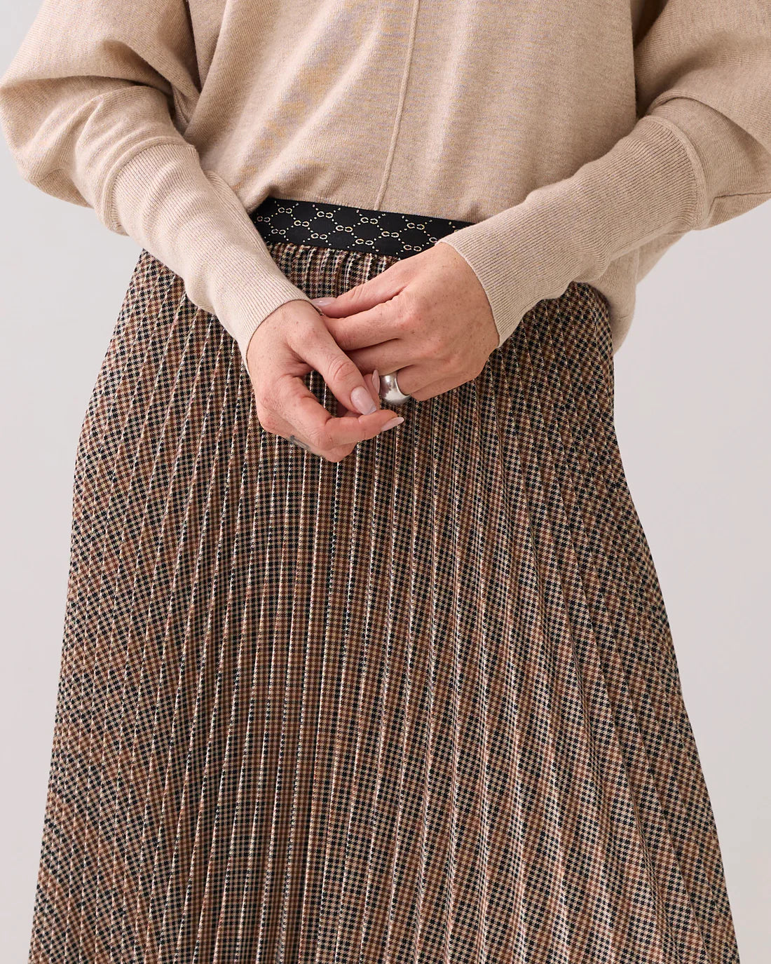 Plaid Pleated Skirt