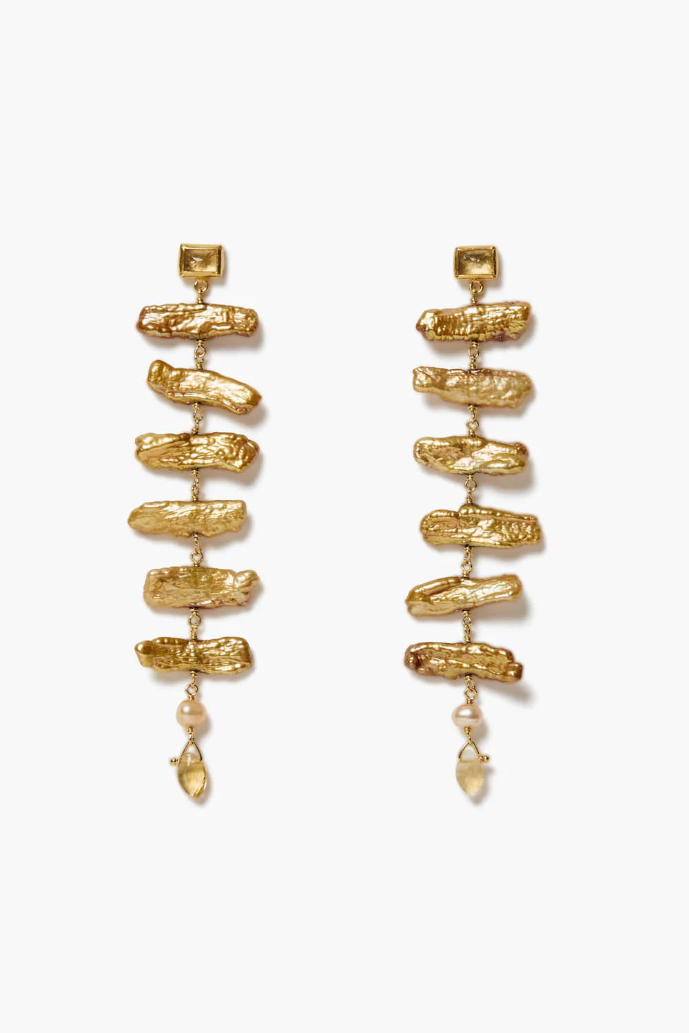 Isadora Earrings Gold Pearl