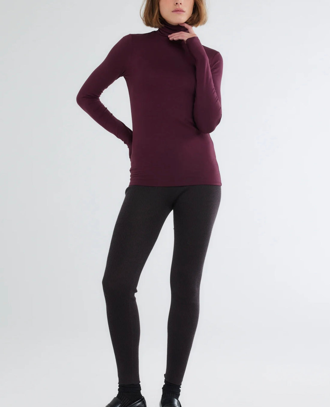 Soft Touch L/S Mock Neck Turtleneck