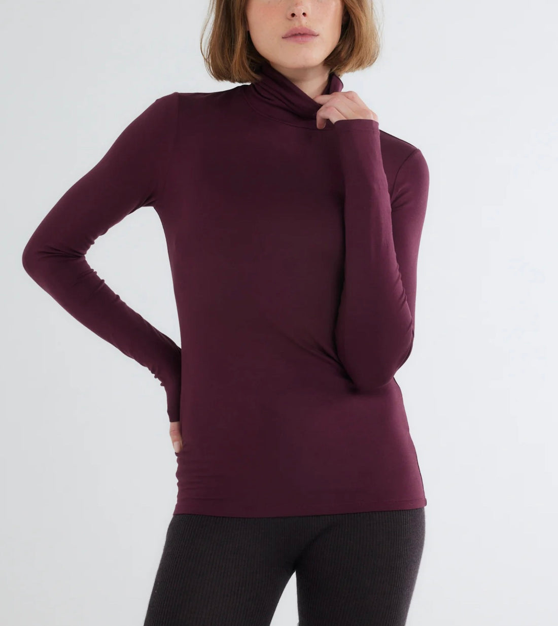 Soft Touch L/S Mock Neck Turtleneck