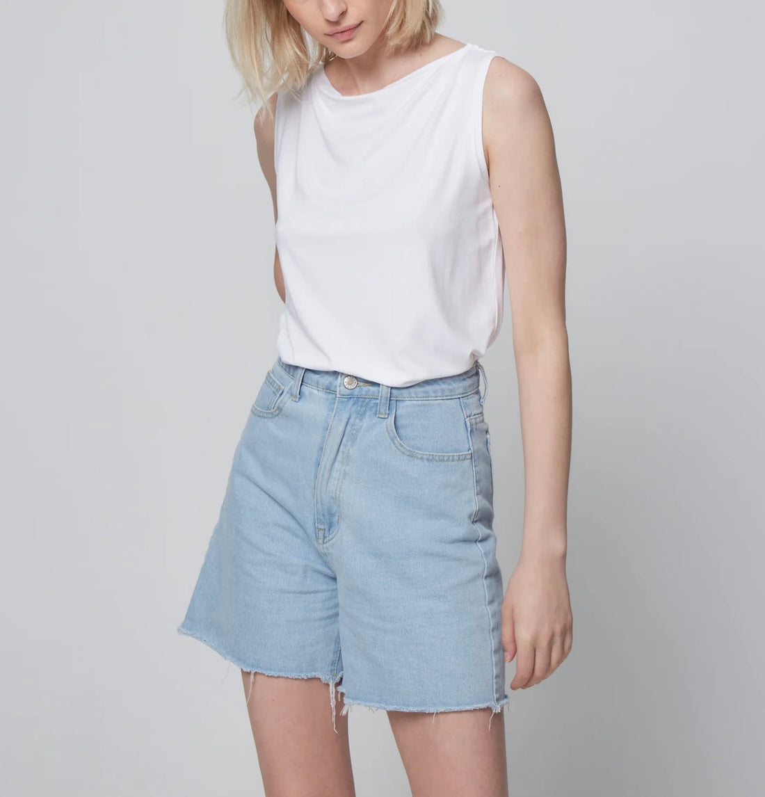 Soft Touch Semi Relaxed Boatneck Tank White