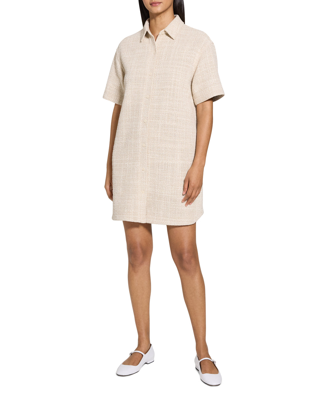Mini tweed Shirtdress