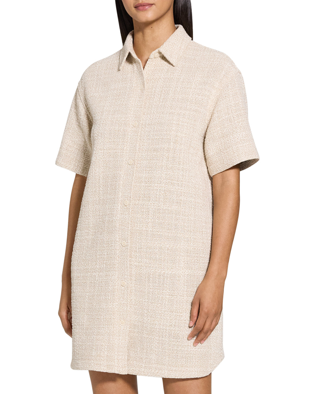 Mini tweed Shirtdress