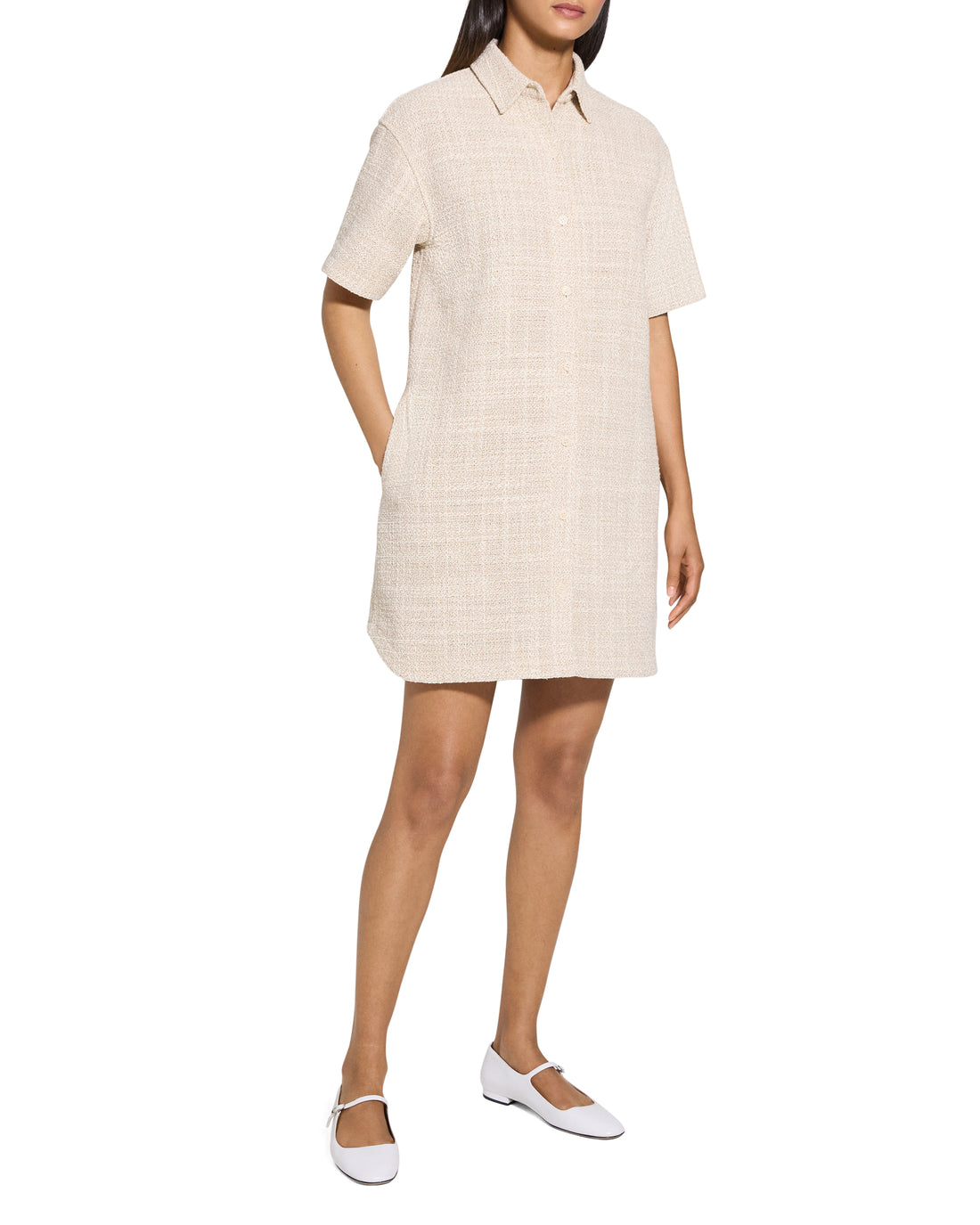 Mini tweed Shirtdress