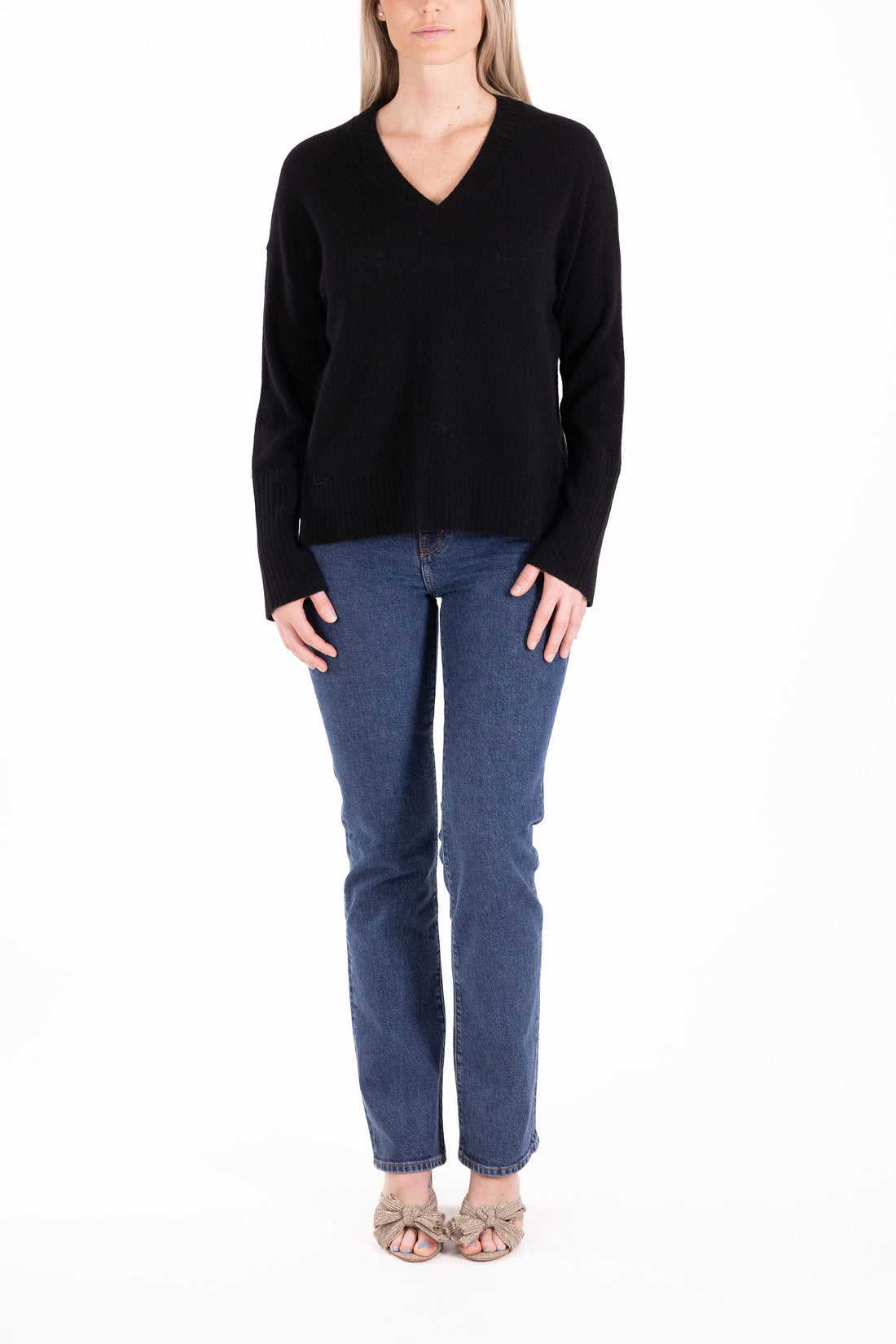 Devin Hi-Low V-Neck Top EB