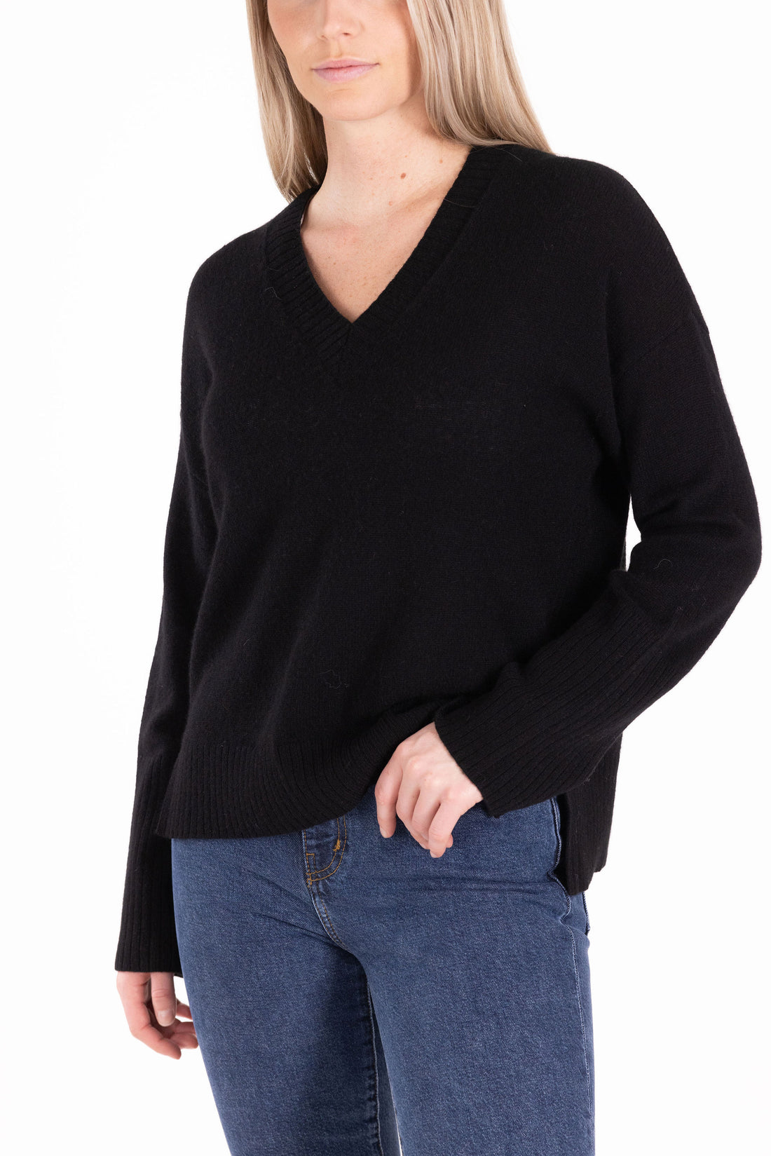 Devin Hi-Low V-Neck Top EB