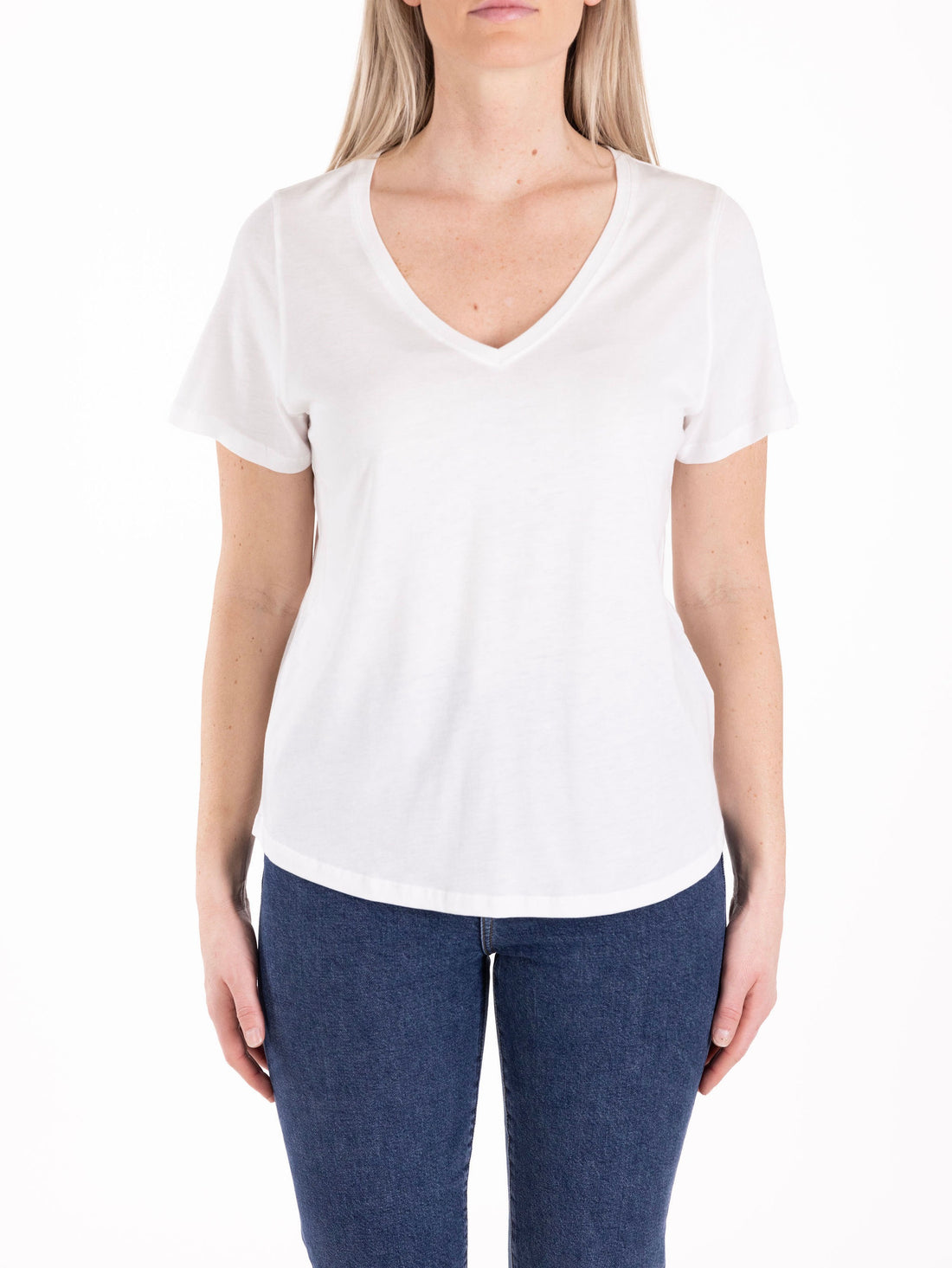 S/S Semi Relaxed V-Neck