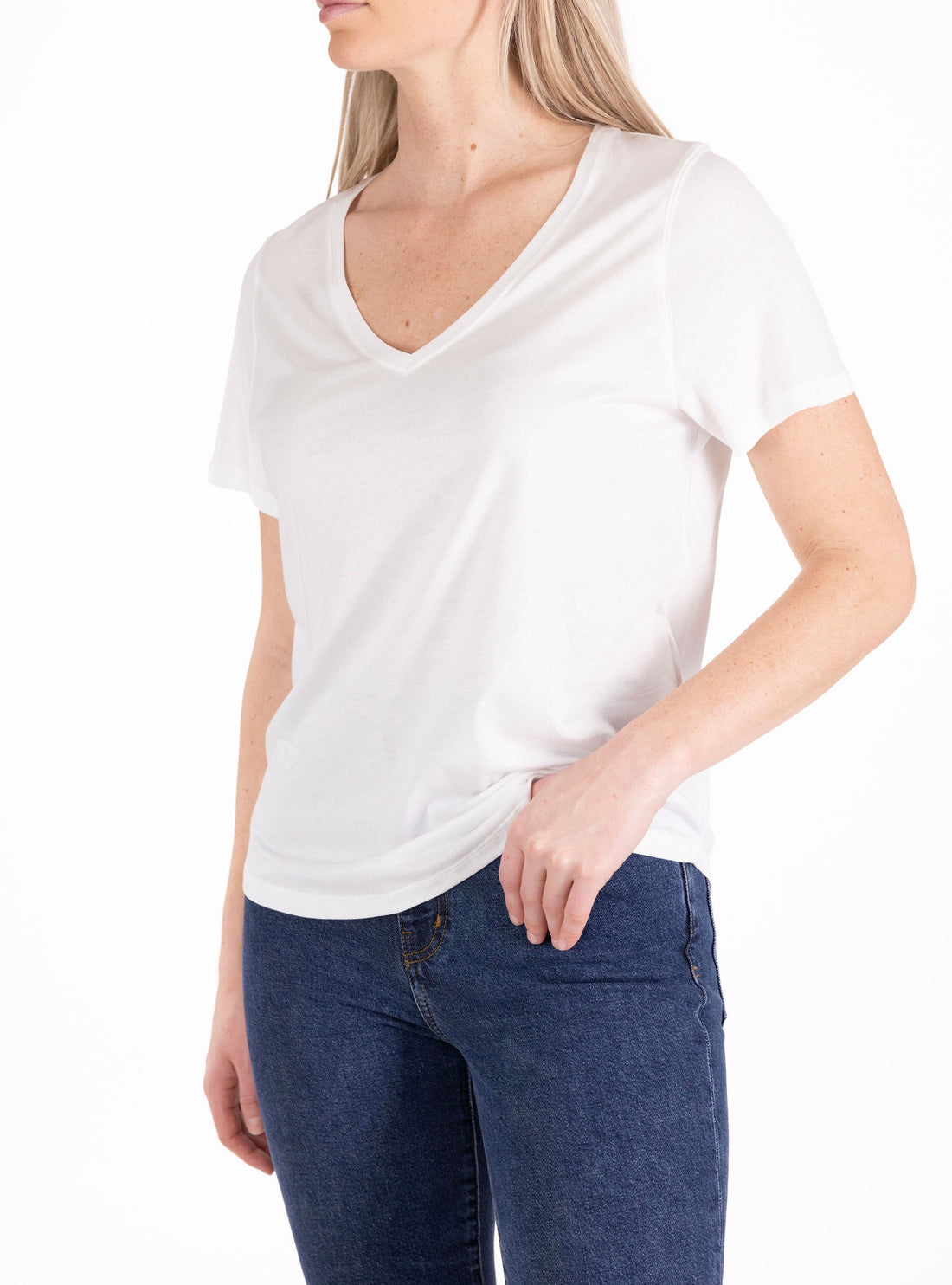 S/S Semi Relaxed V-Neck