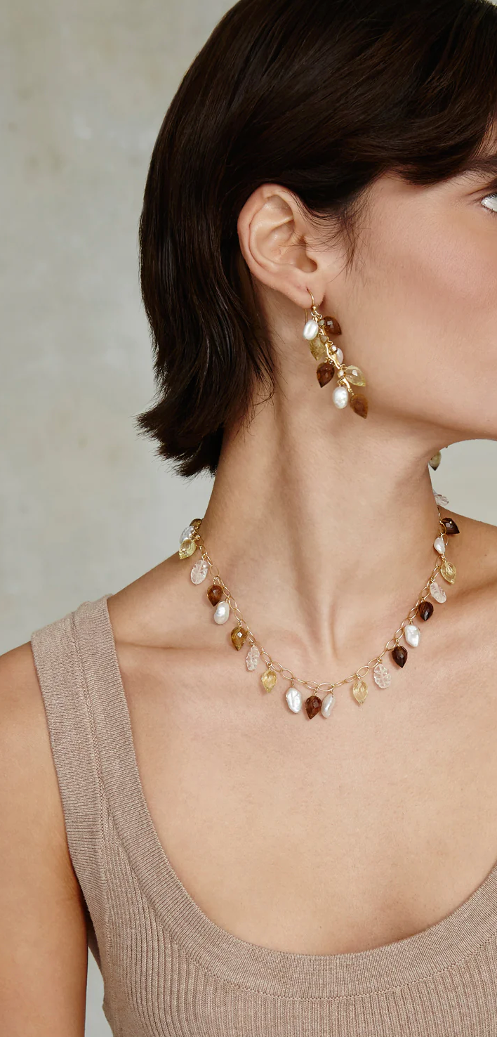 Delphine Drop Natural Earring