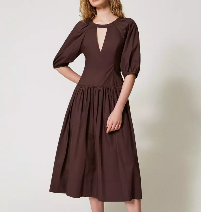 Poplin Midi Dress