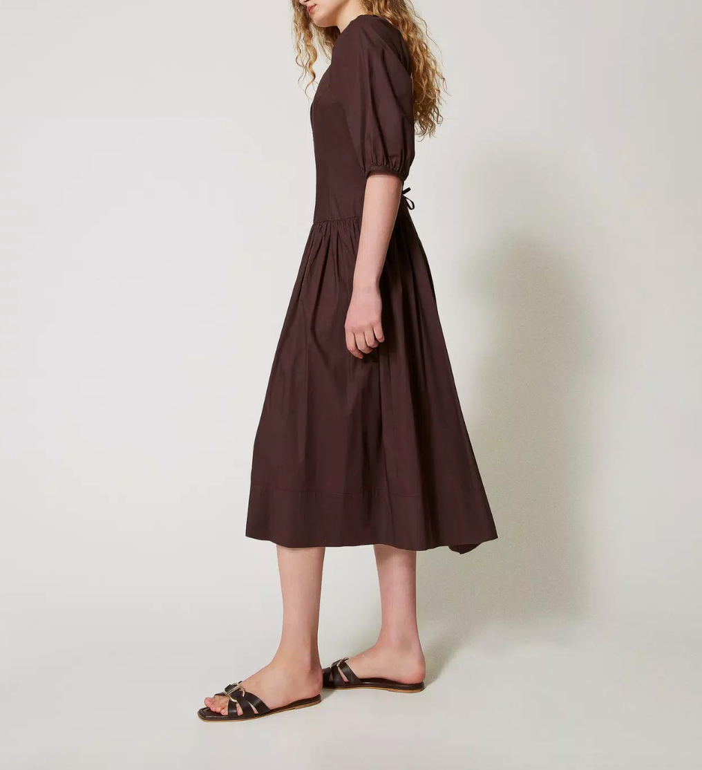 Poplin Midi Dress