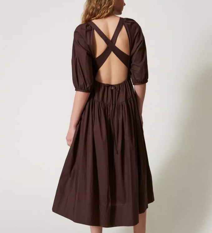 Poplin Midi Dress