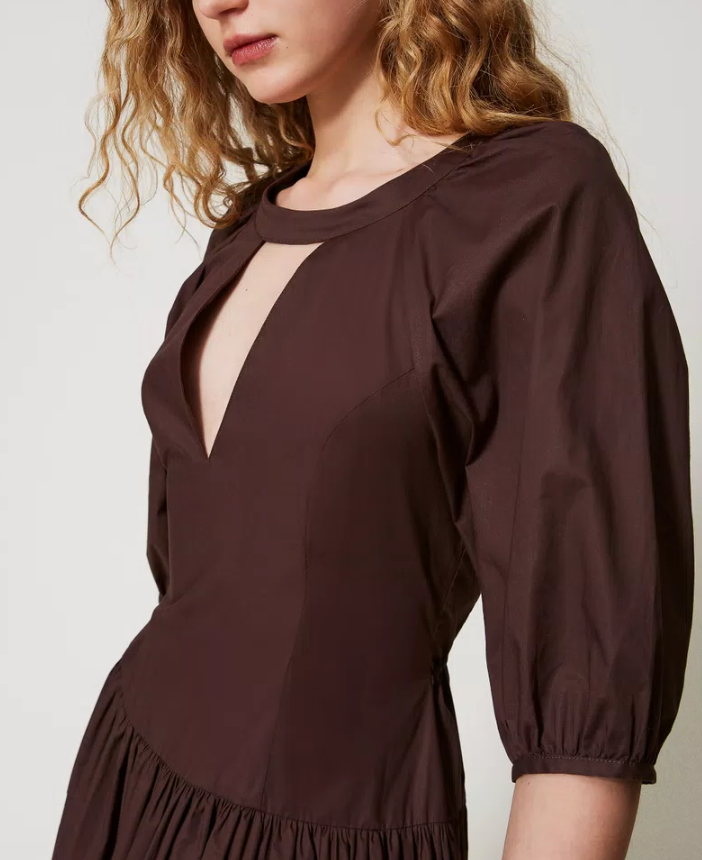 Poplin Midi Dress