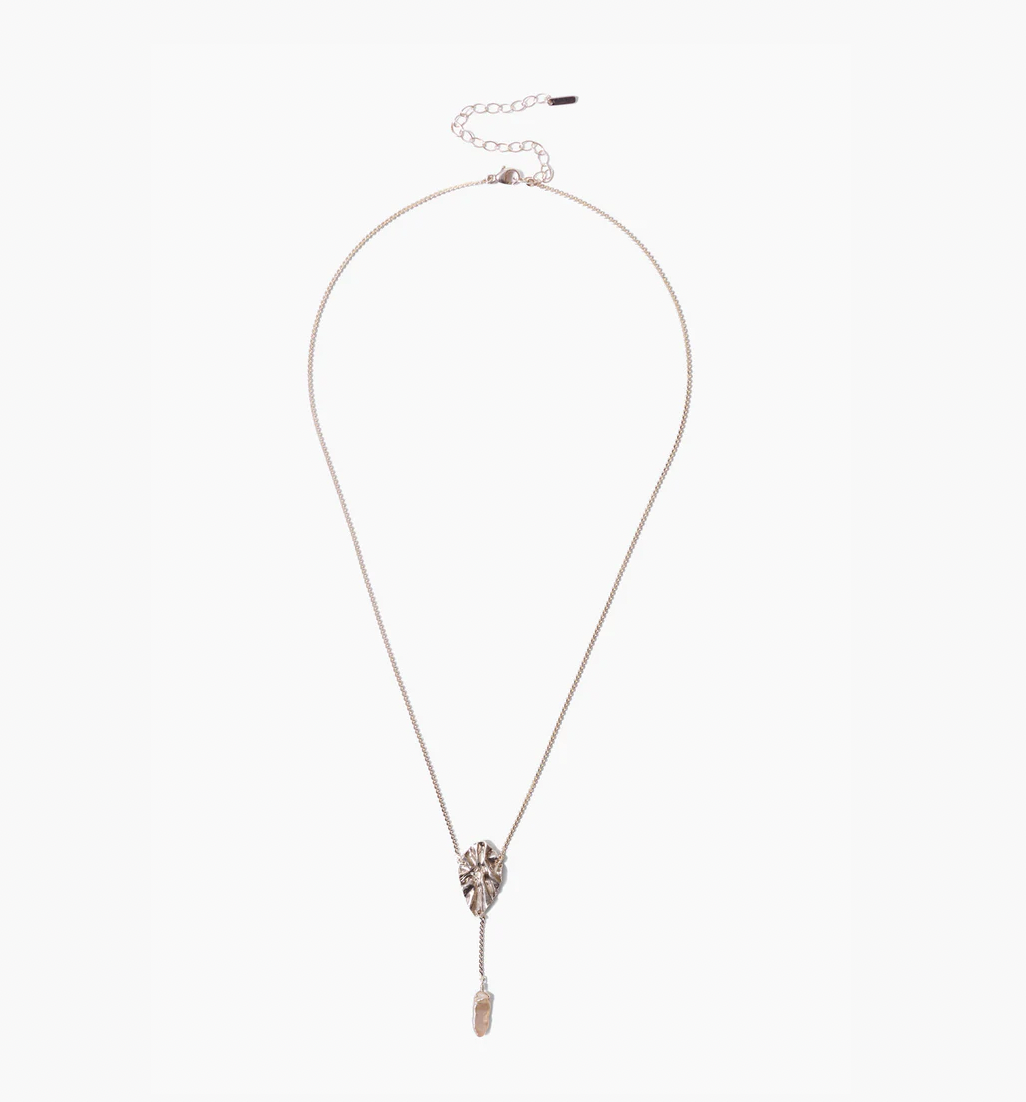 Pearl and Silver Masquerade Pendant Necklace
