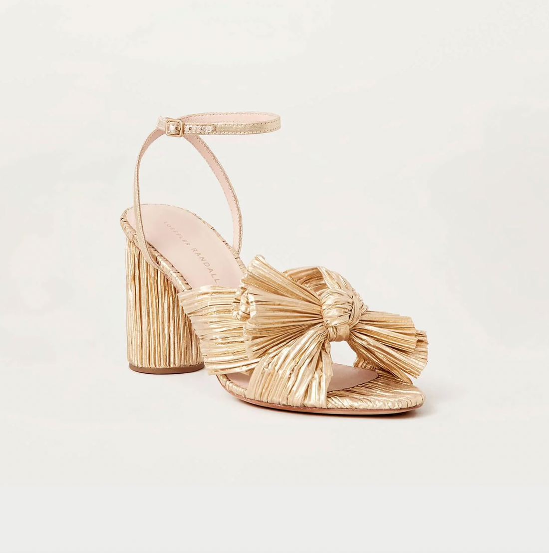 Camellia Pleated Bow Heel