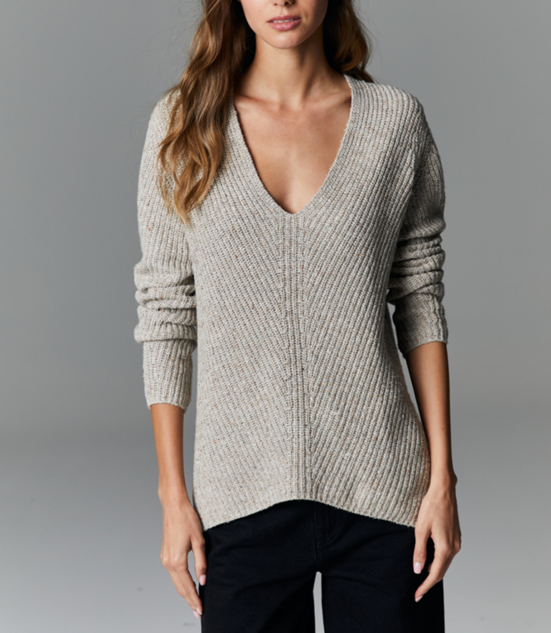 Hi Lo V Neck Sweater