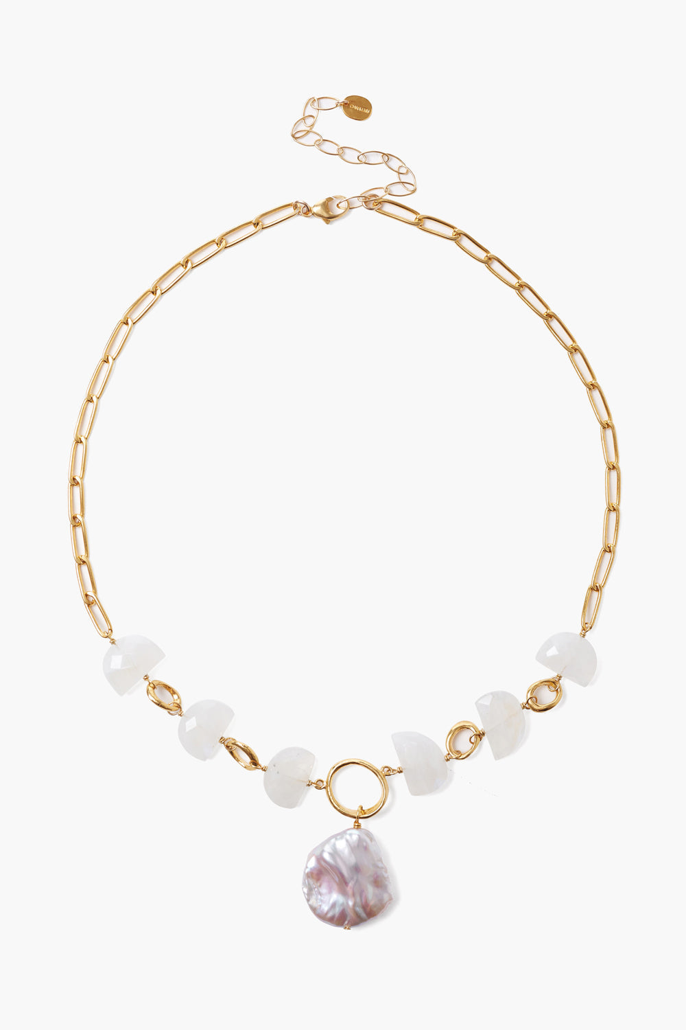 Moonstone Pearl Luna Necklace