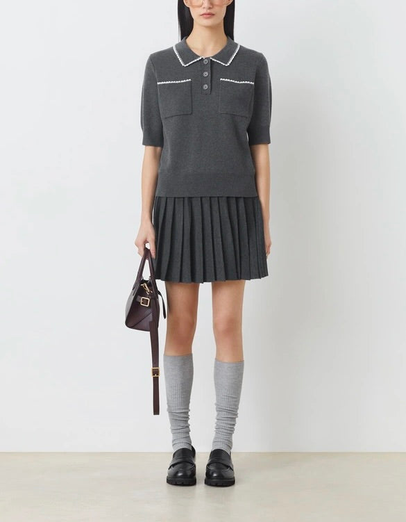 Polka Polo Sweater