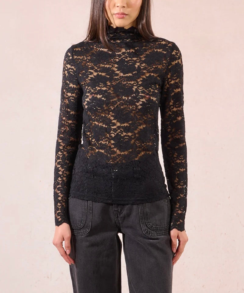 Lace Top In Black