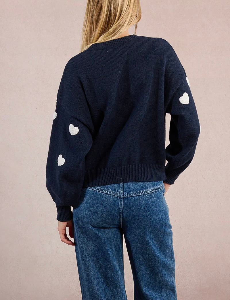 Sweater With Embossed Heart
