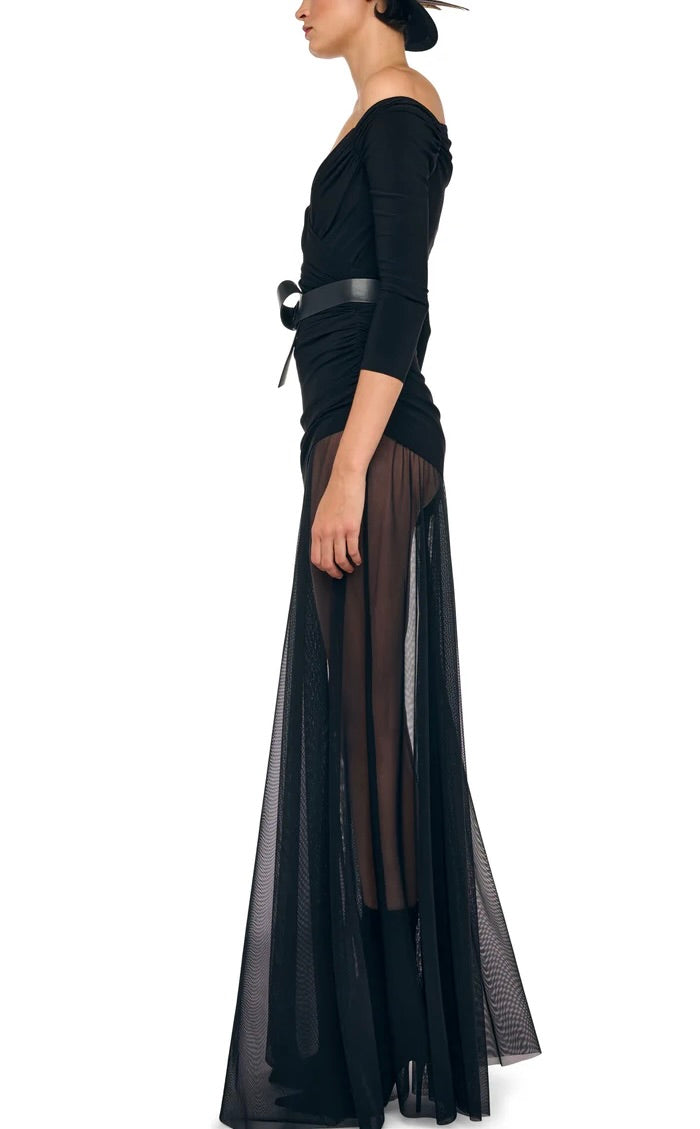 Sweetheart Combo Flared Gown