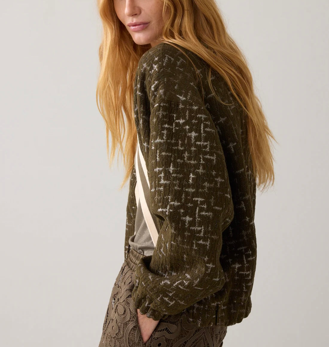 Jacquard Bomber Jacket