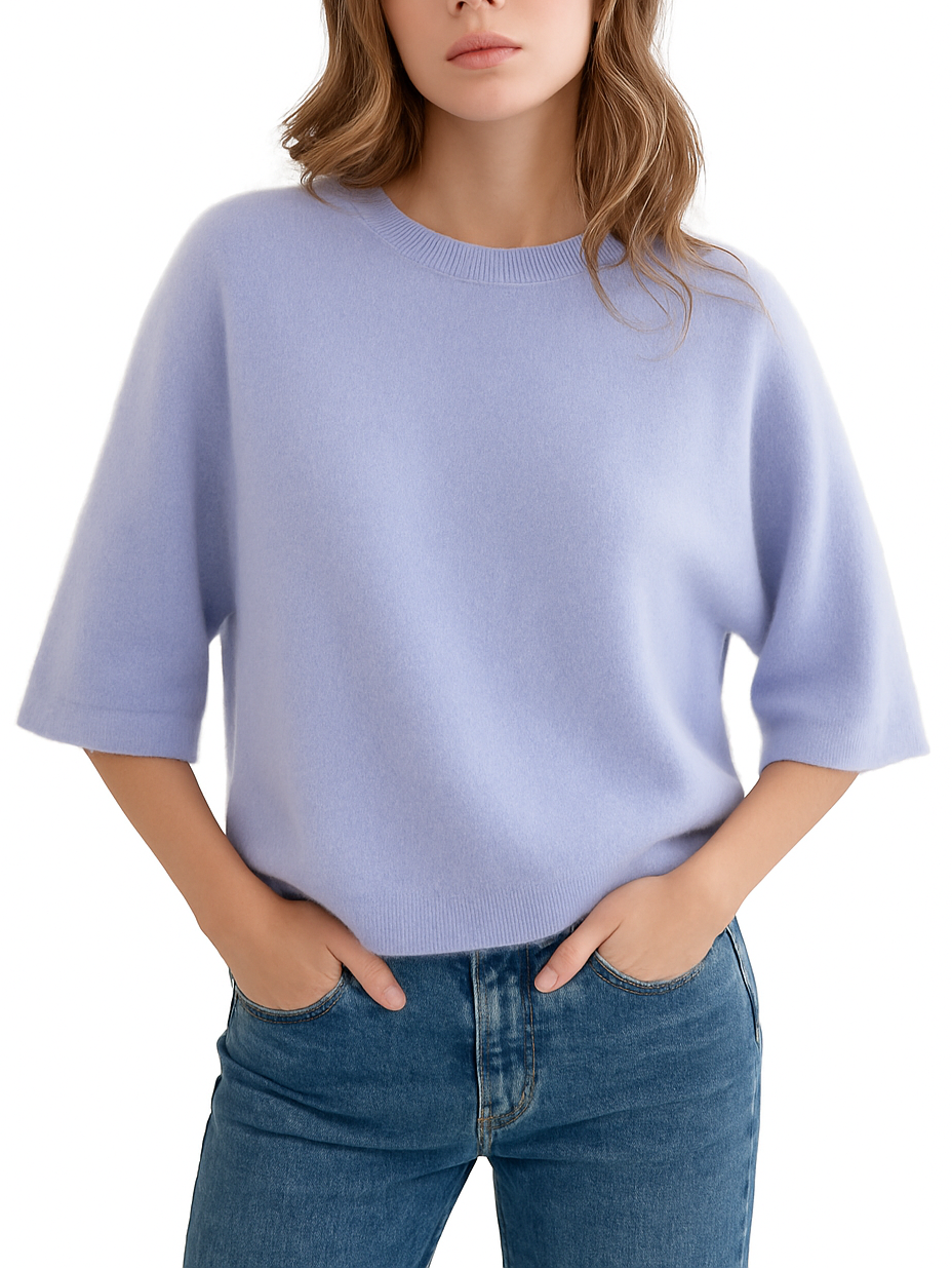 Brushed Elbow Sleeve Crew