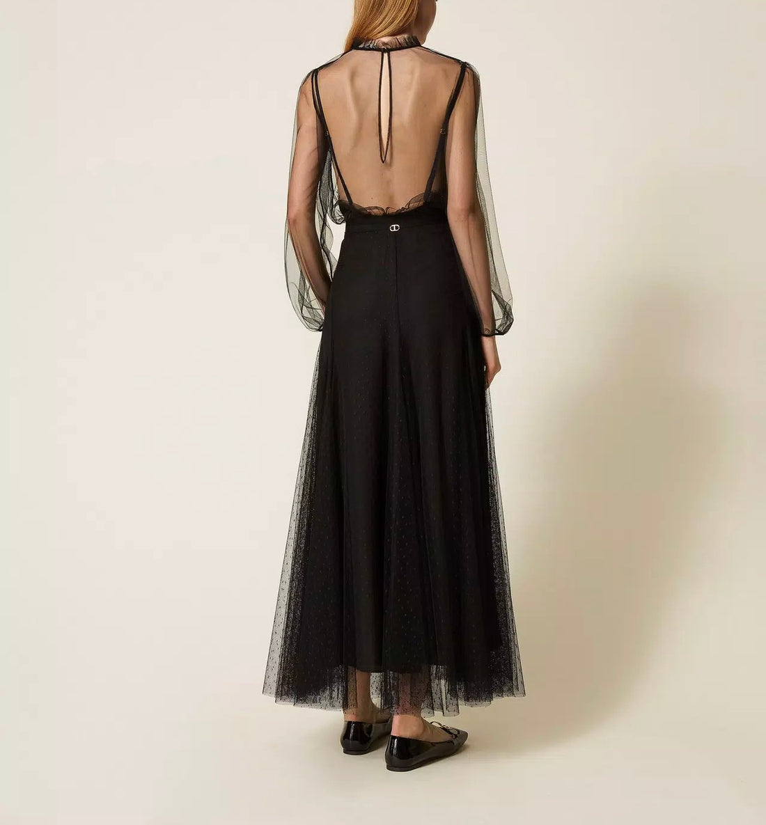 Long Plumetis Tulle Skirt