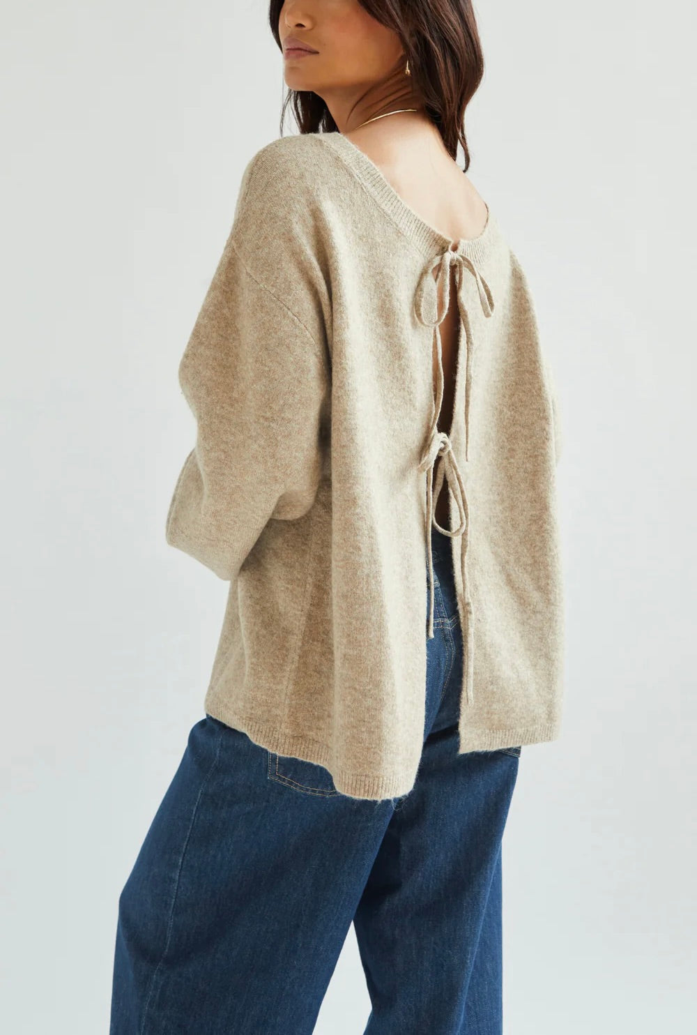 Erin Reversible Cardigan In Sand