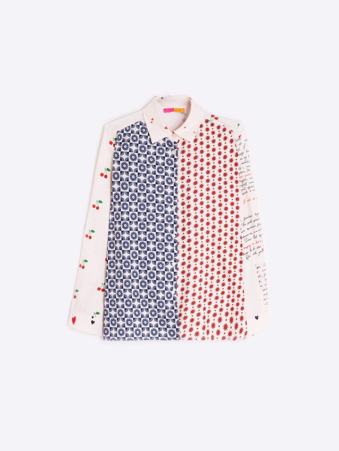 Split Print Blouse