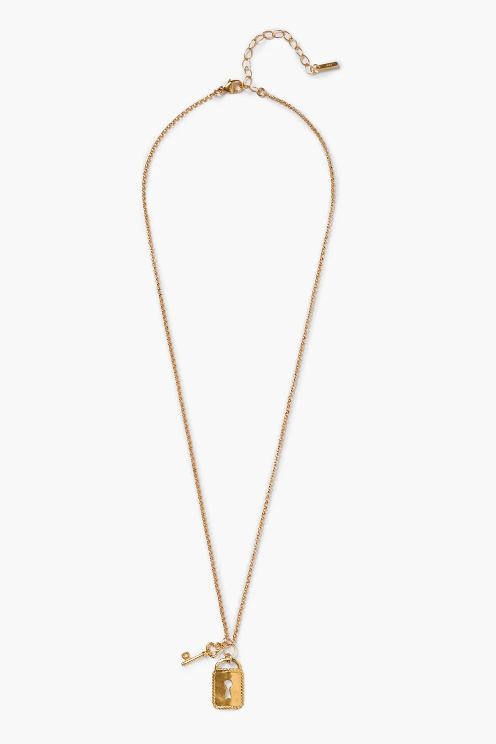 Mini Padlock Necklace Gold