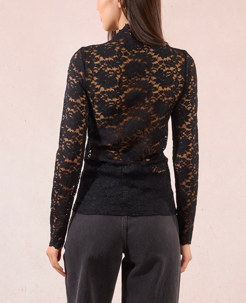 Lace Top In Black