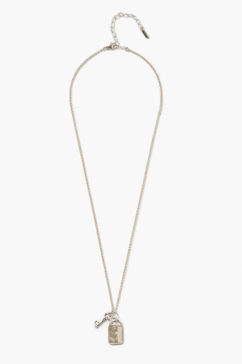 Mini Padlock Necklace Silver