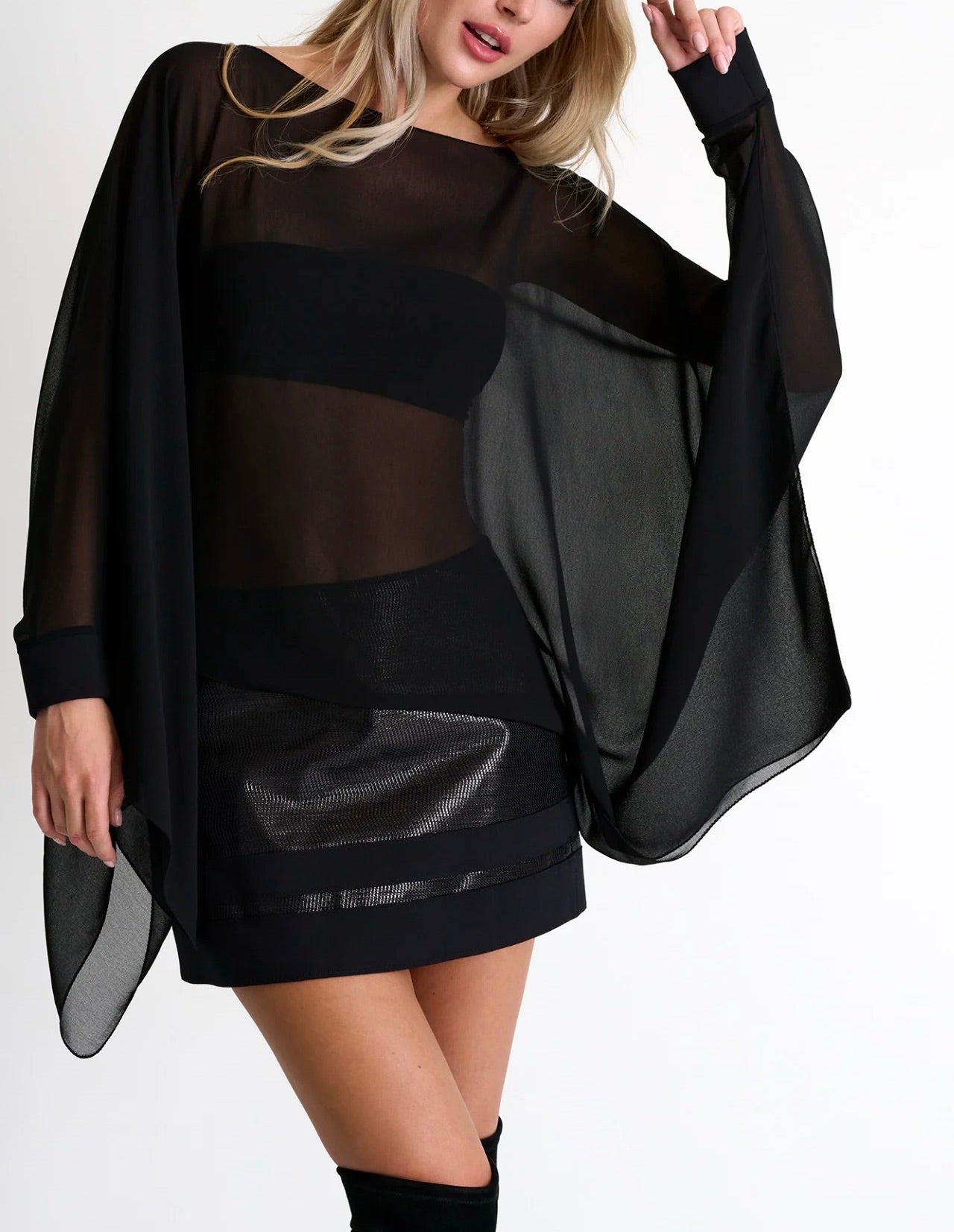 sheer tunic shirt