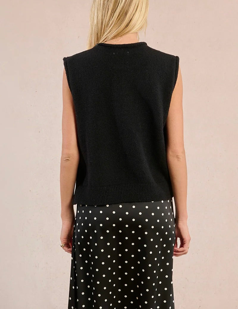Sleeveless Sweater In Black