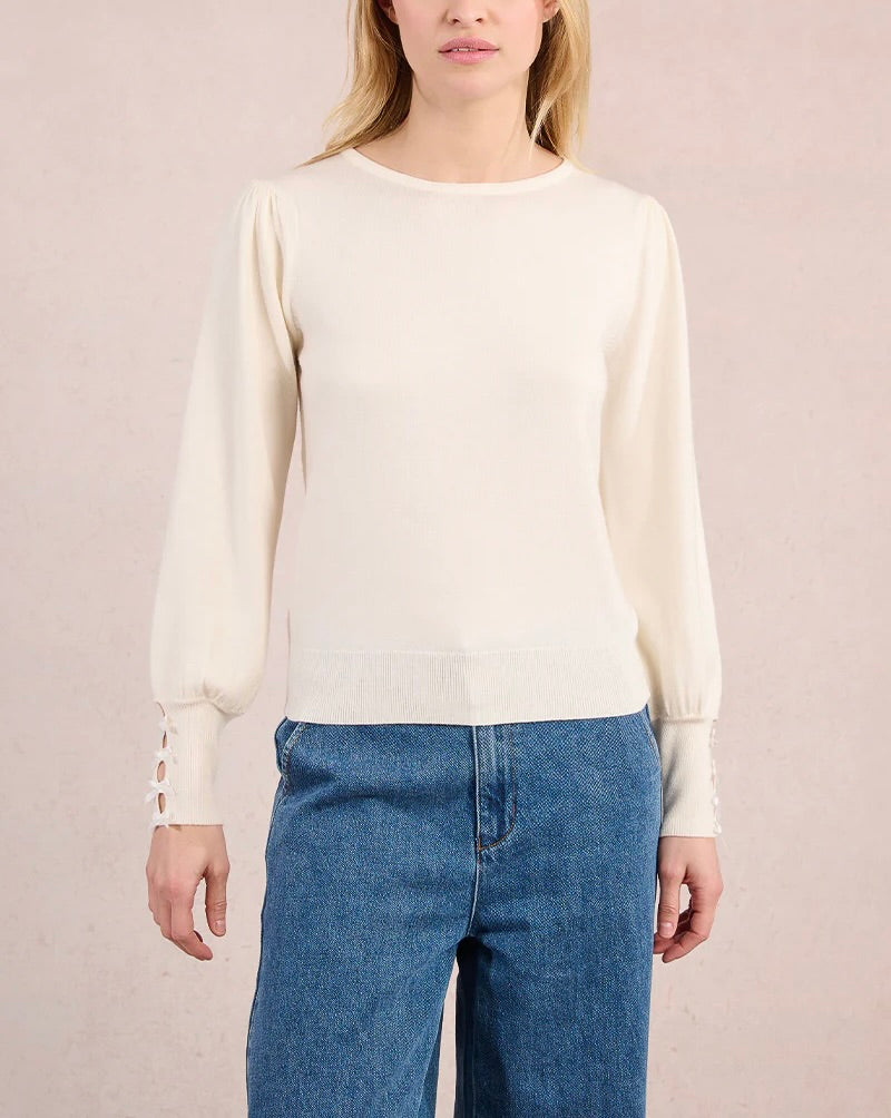 Sweater With Bow Trim