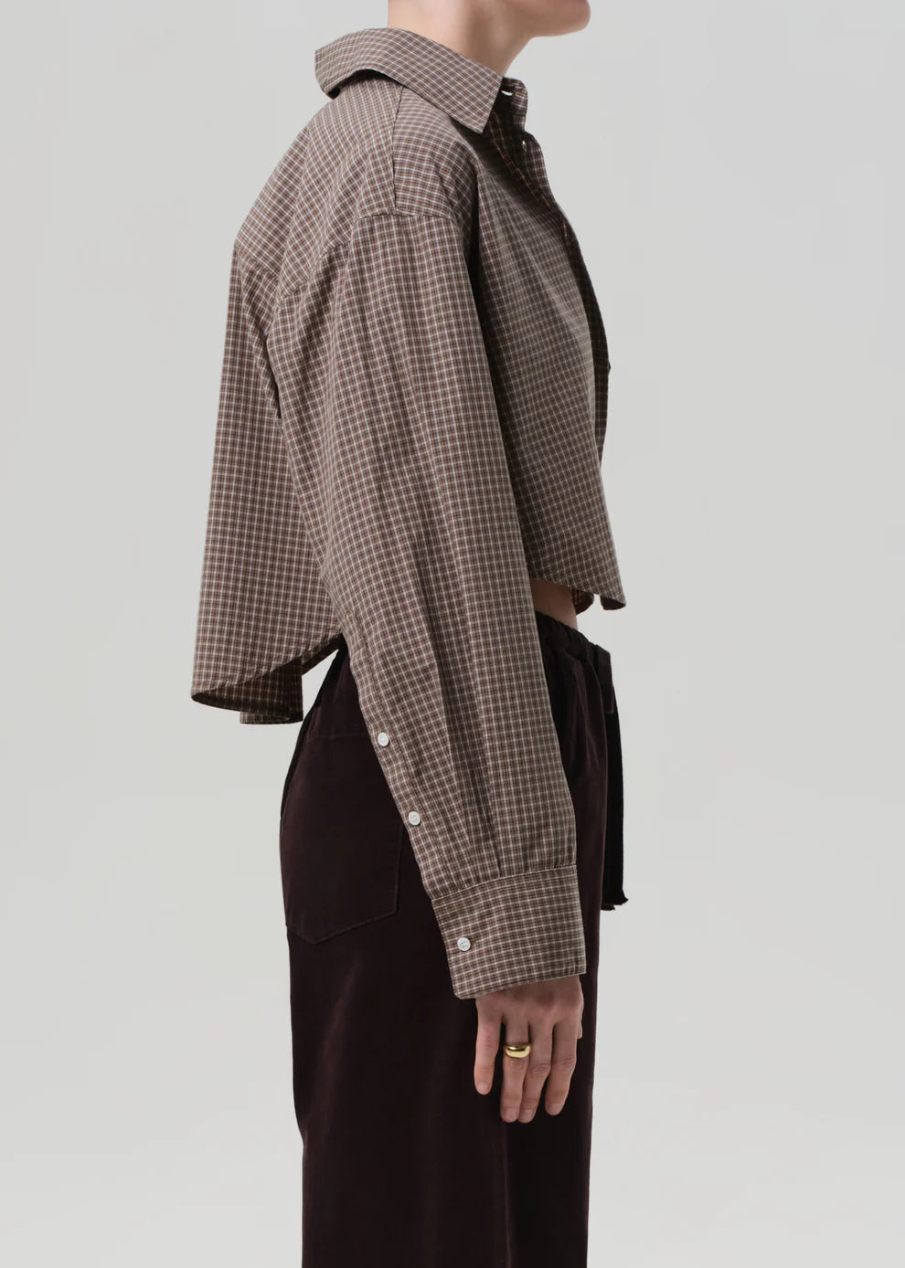 Ana Cropped Plaid Shirt