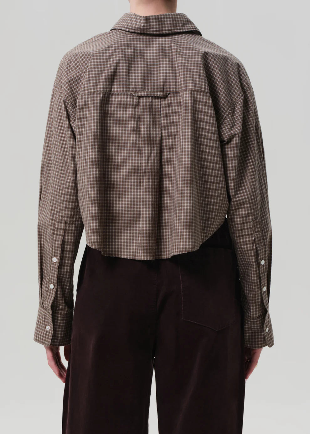 Ana Cropped Plaid Shirt