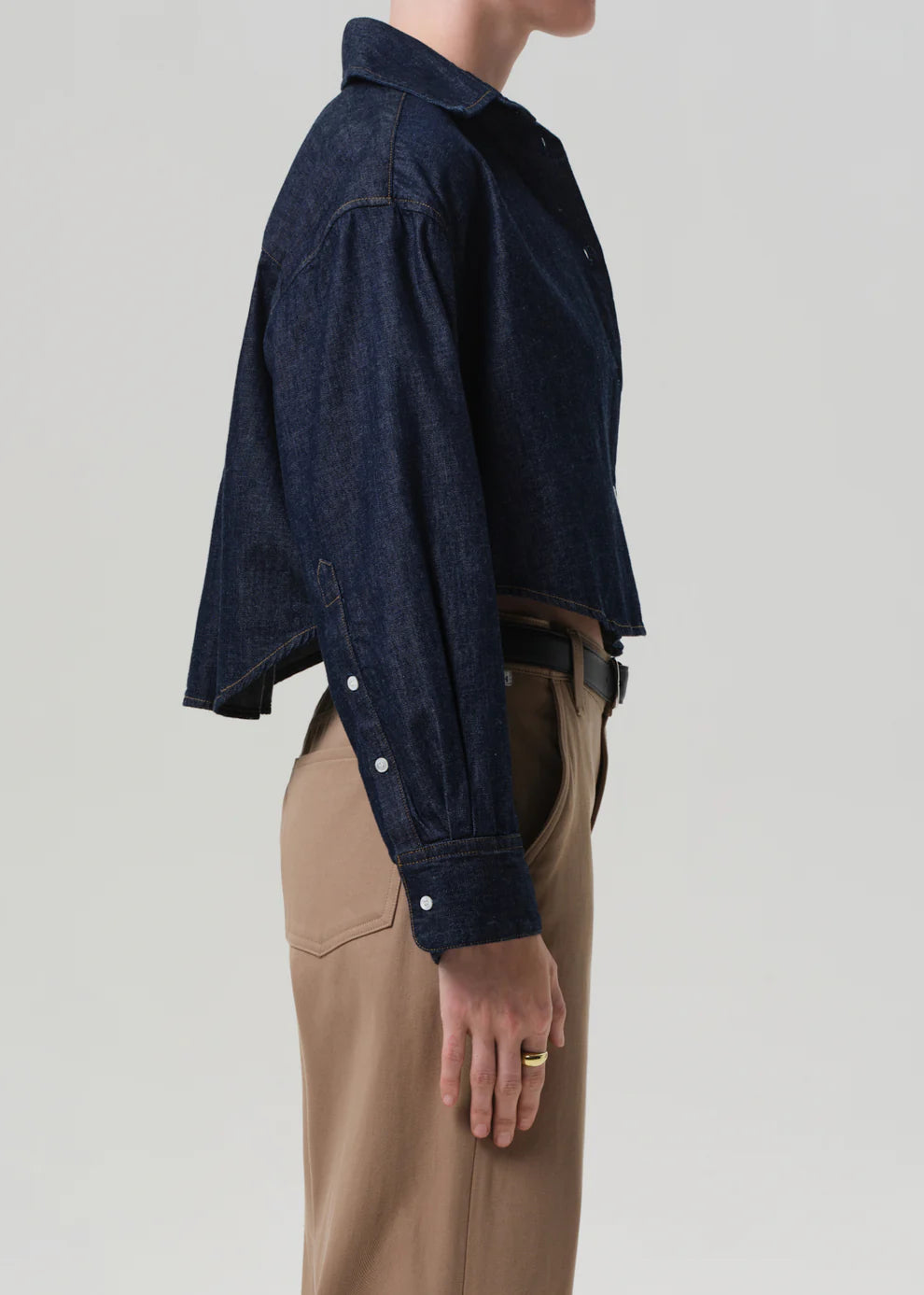 Ana Cropped Denim Shirt