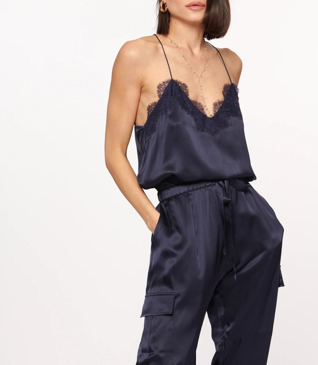Racer Charmeuse Cami