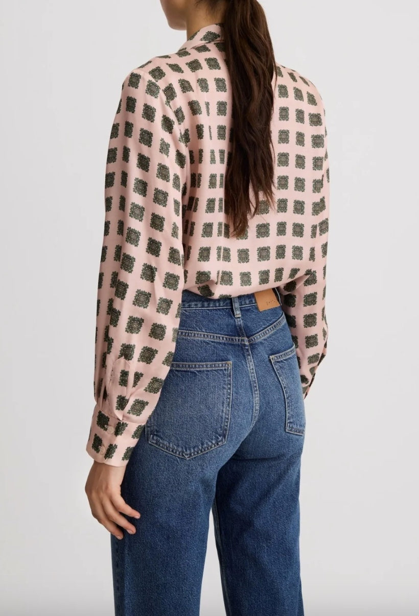 V-Necktie Blouse