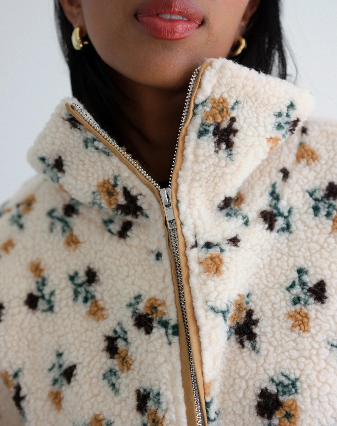 Floral Sherpa Jacket