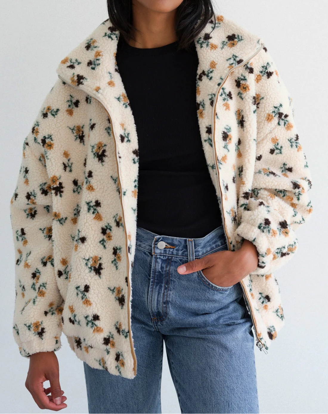 Floral Sherpa Jacket