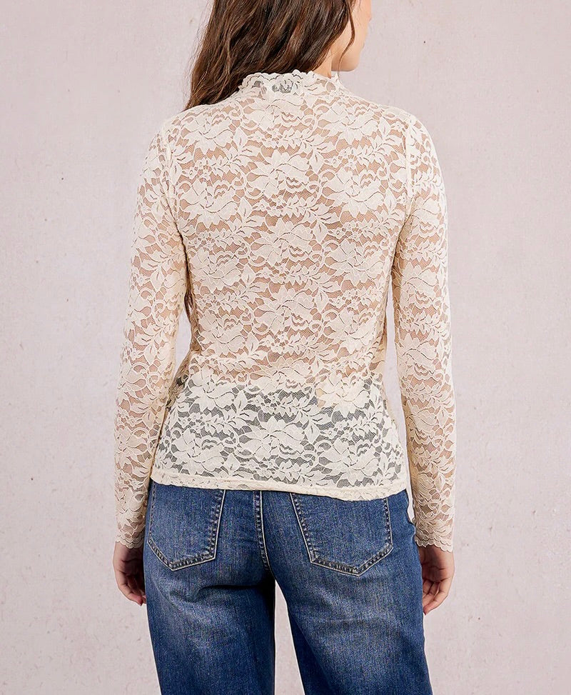 Lace Top In Cream