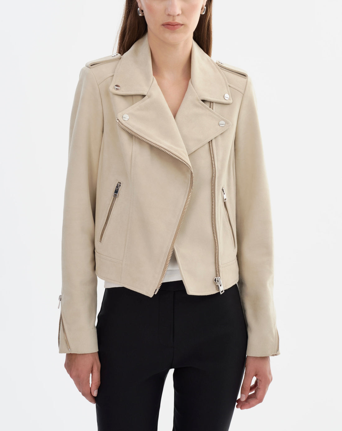 Donna Suede Biker Jacket