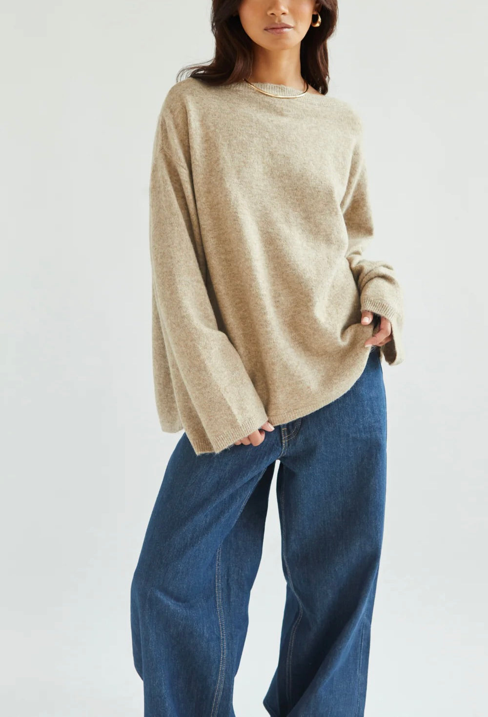 Erin Reversible Cardigan In Sand