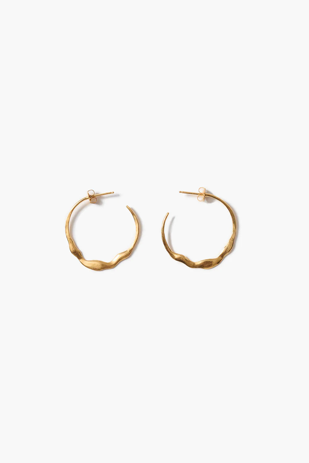 Crescent Hoop Earrings Gold