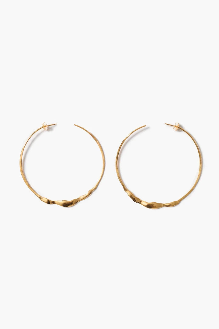 XL Crescent Hoop Earrings Gold